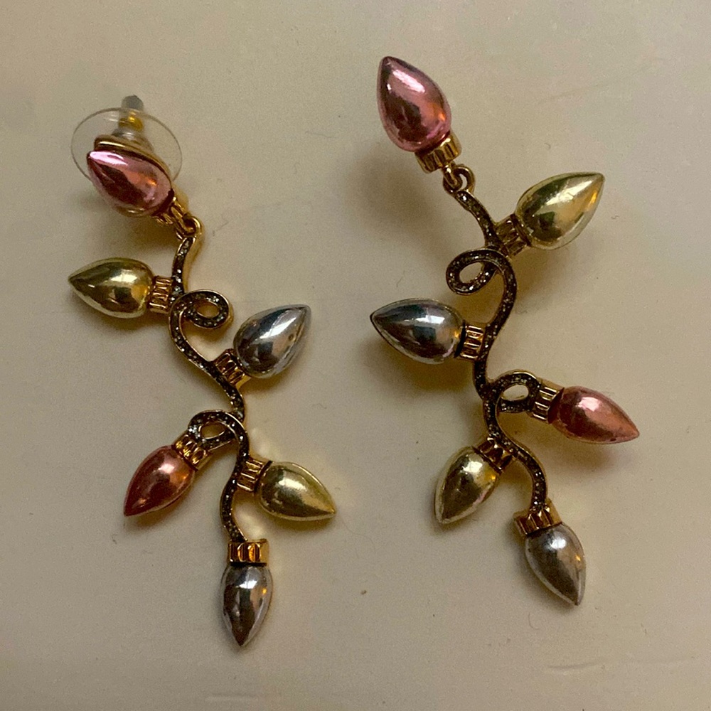 Bauble bar Christmas light earrings